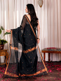 Womens Cotton Silk Zari Butti Handloom Saree