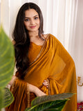 Pure two tone Fendi Chiffon Lace Embroidery Saree