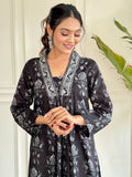 Womens Embroidered Kurti Pant with Dupatta