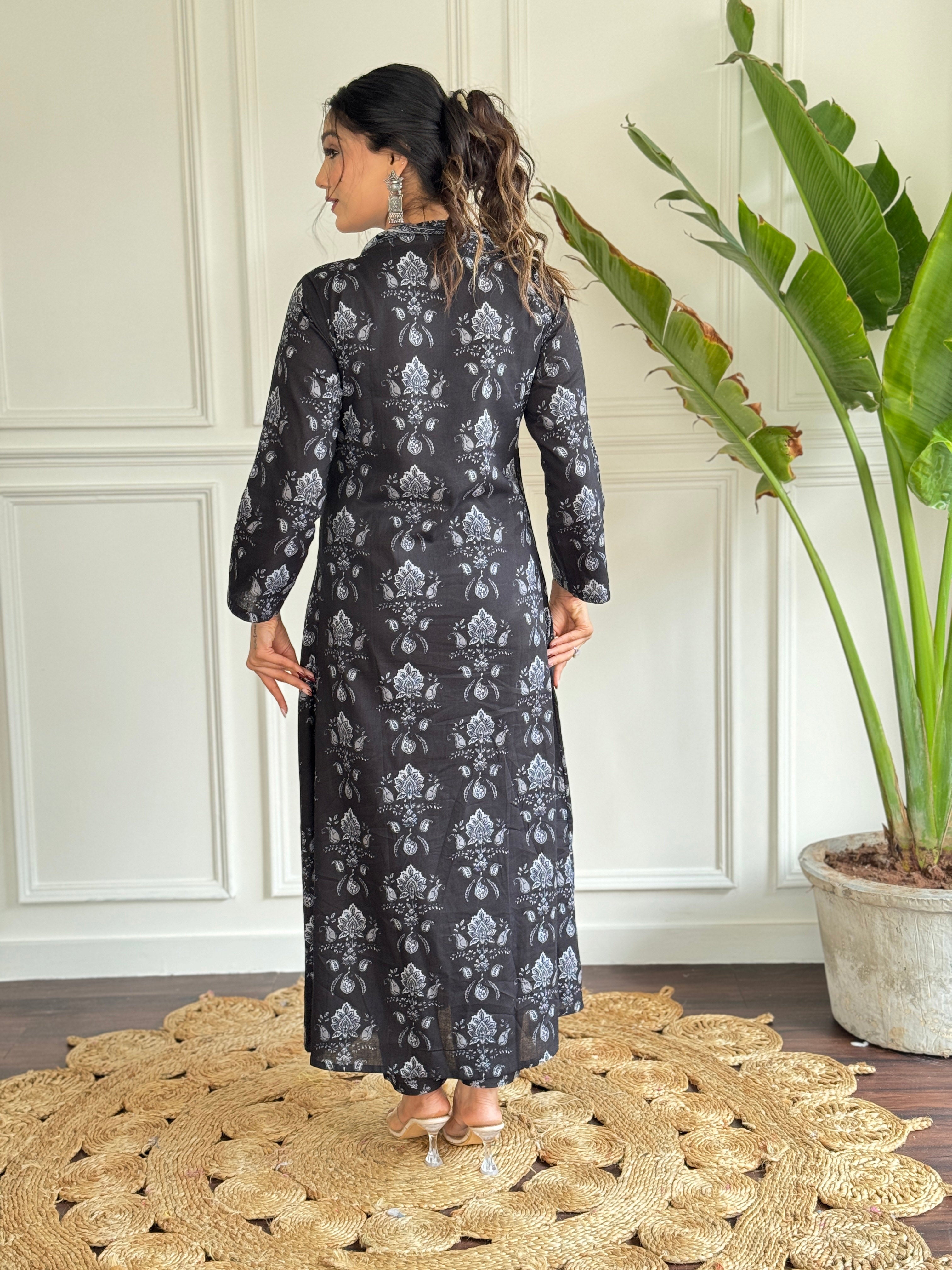 Womens Embroidered Kurti Pant with Dupatta