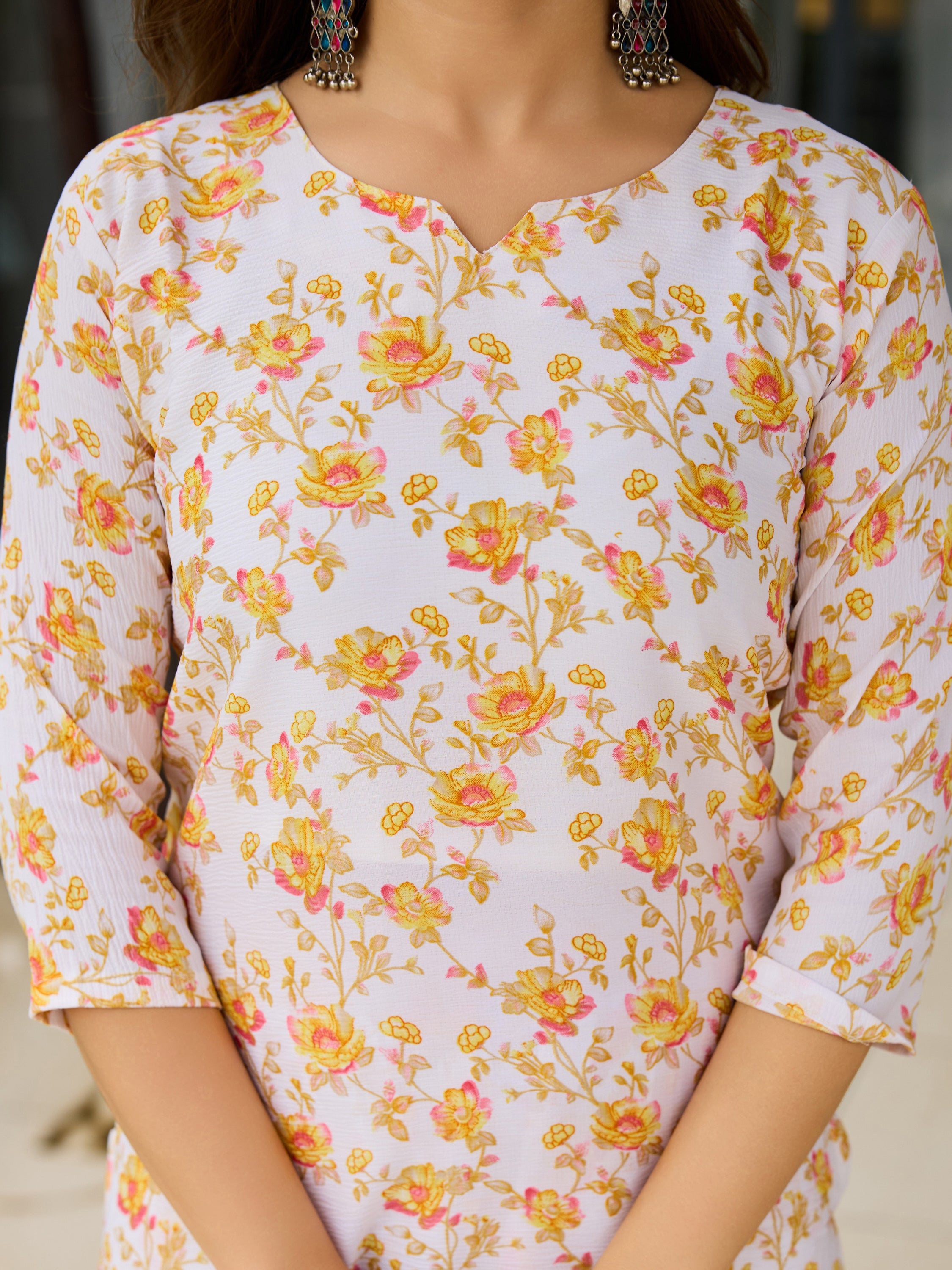 Women's Floral Printed Kurta Pant with Dupatta