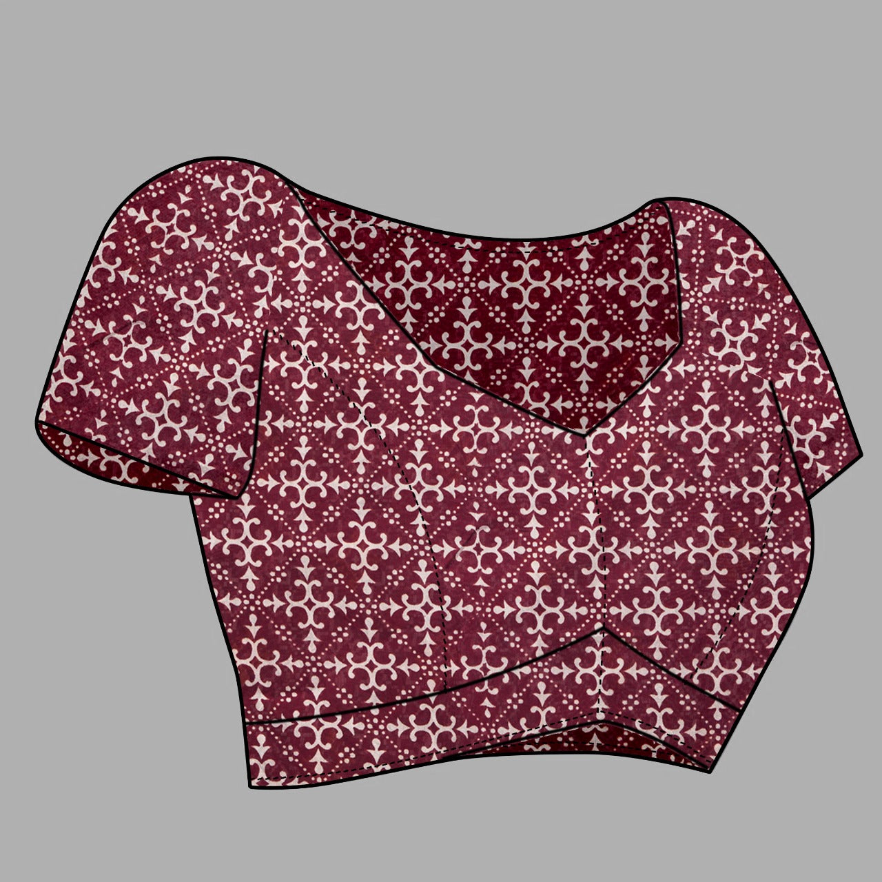 Womens Pure Mul Cotton Ajrakh Print Saree