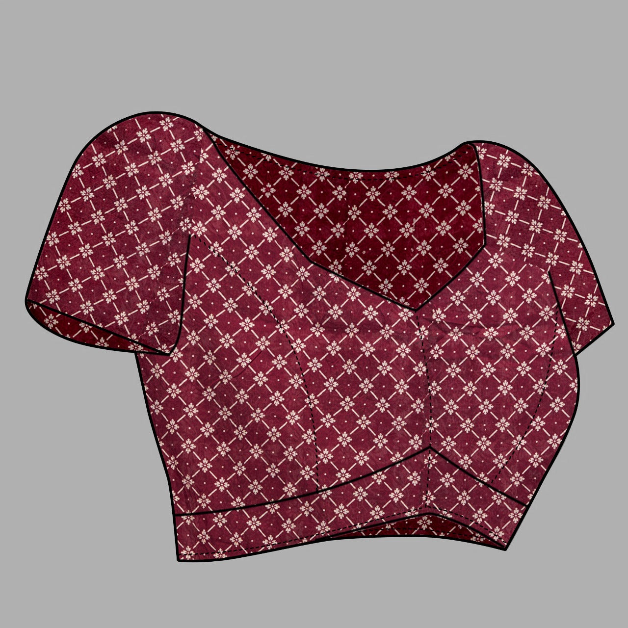 Womens Pure Mul Cotton Ajrakh Print Saree