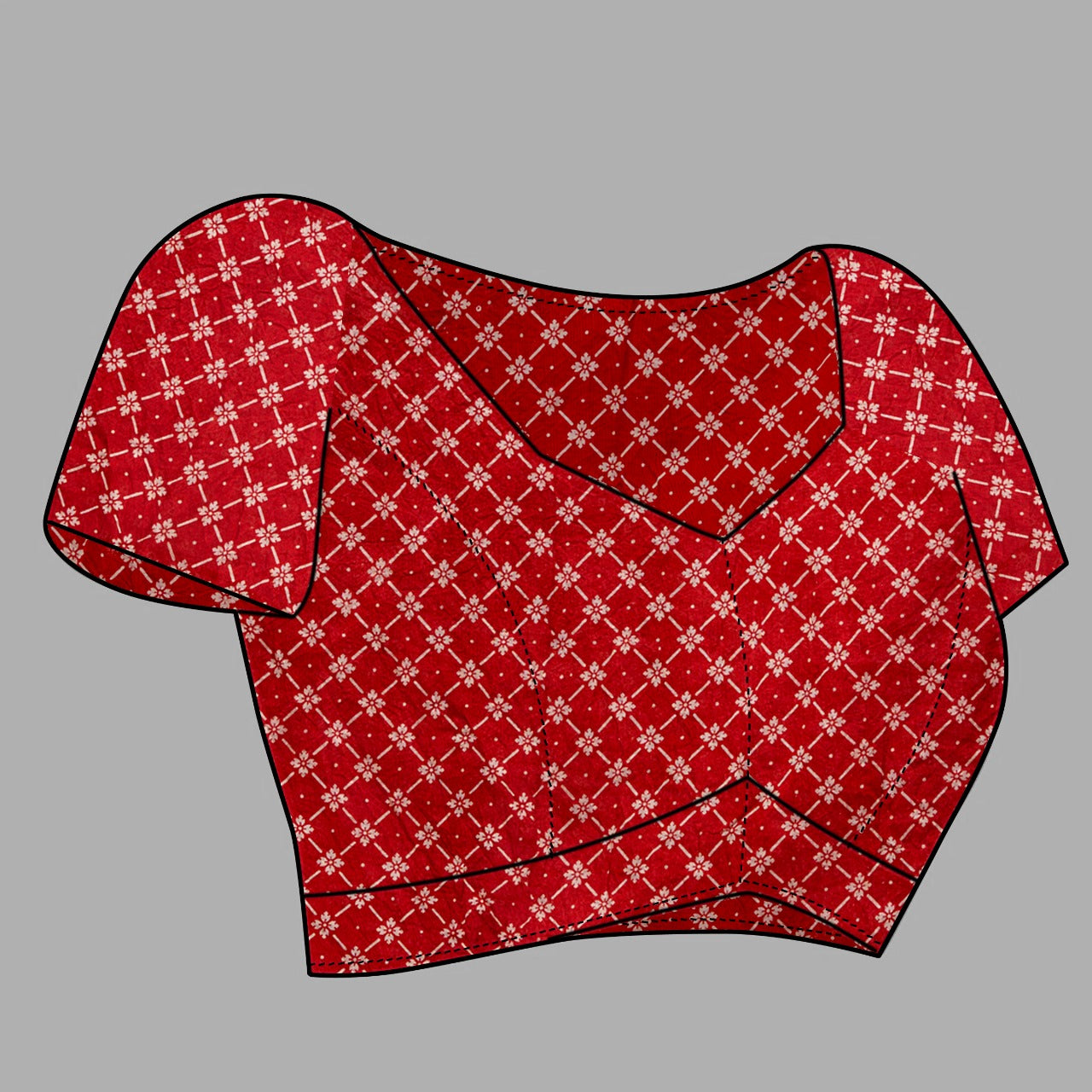 Womens Pure Mul Cotton Ajrakh Print Saree