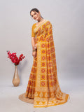 Womens Pure Mul Cotton Ajrakh Print Saree