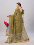 Womens Pure Mul Cotton Ajrakh Print Saree