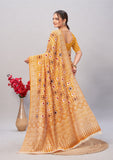 Womens Pure Mul Cotton Ajrakh Print Saree